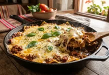 Lasaña en Sartén: Receta Fácil y Cremosa Sin Usar el Horno