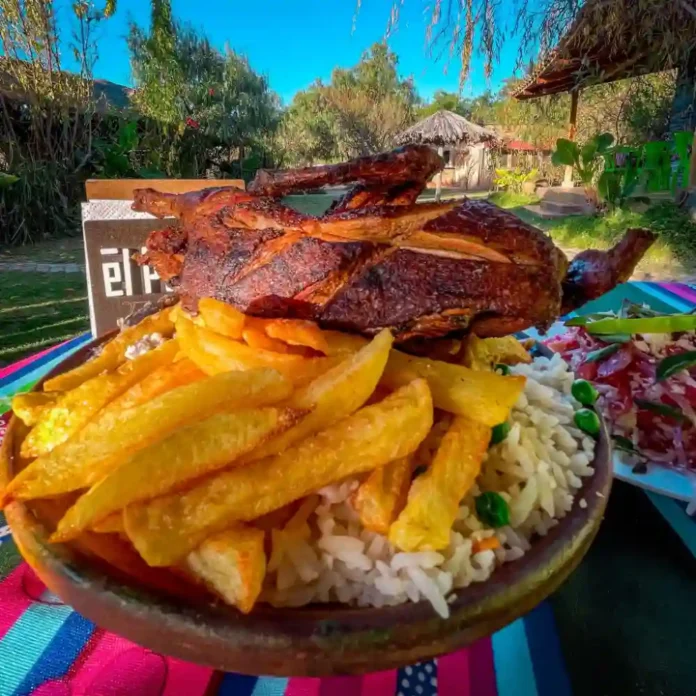 Pato a la brasa de Bolivia