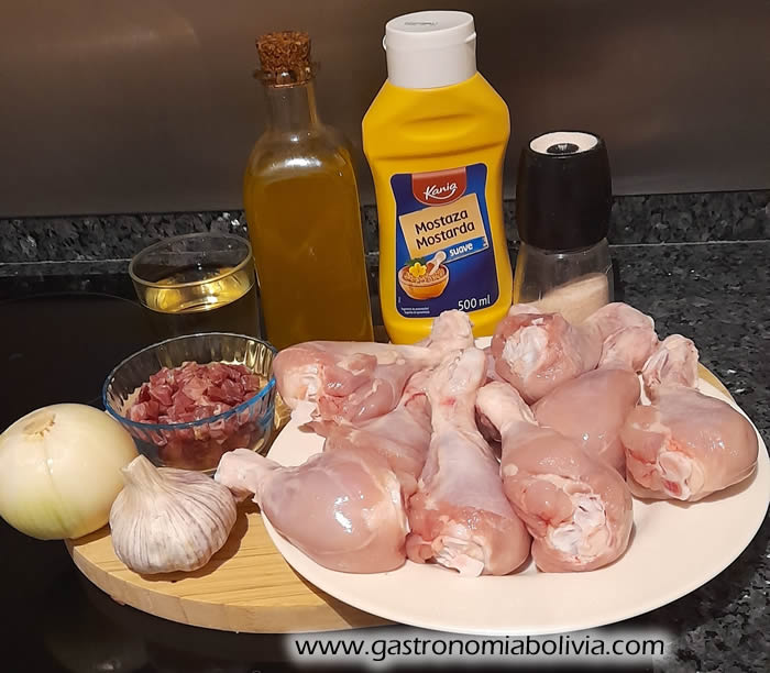 receta de ingredientes pollo a la mostaza